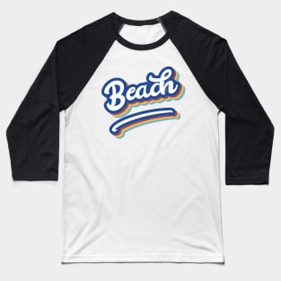 Retro, Vintage, Classic, Cool, Distressed, Surf, Beach Design Baseball T-Shirt